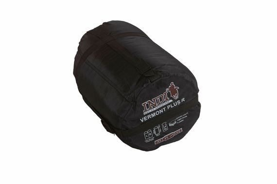 Спальный мешок INDI Vermont Plus L-zip от -15 °C (одеяло с подголовником, фланель, 195+35X85 см)