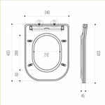 Сиденье для унитаза  WAVE CITY дюропласт, микролифт БЕЛЫЙ глянец