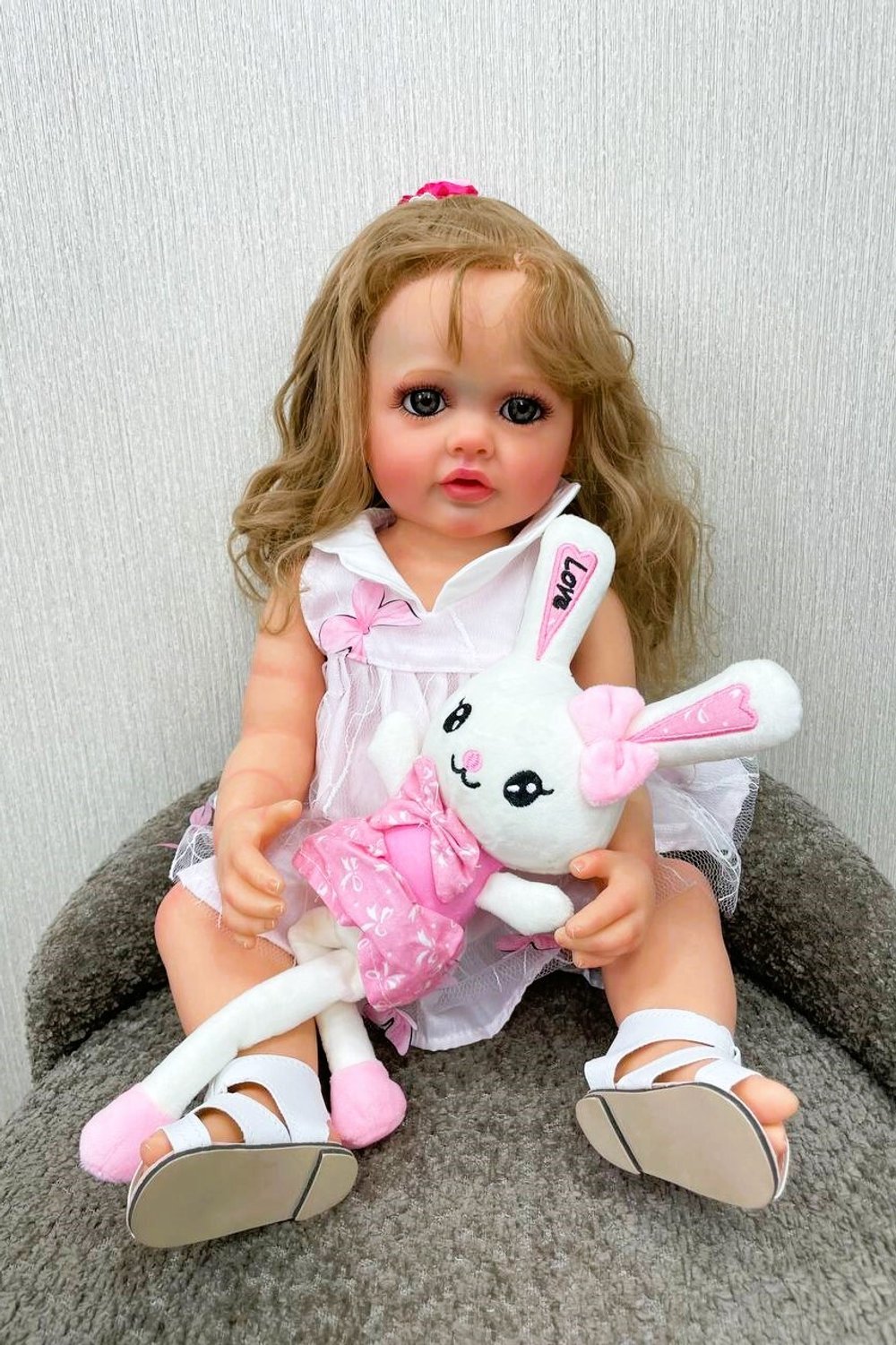 УЦЕНКА Кукла Реборн виниловая 55см в пакете (FA-055)