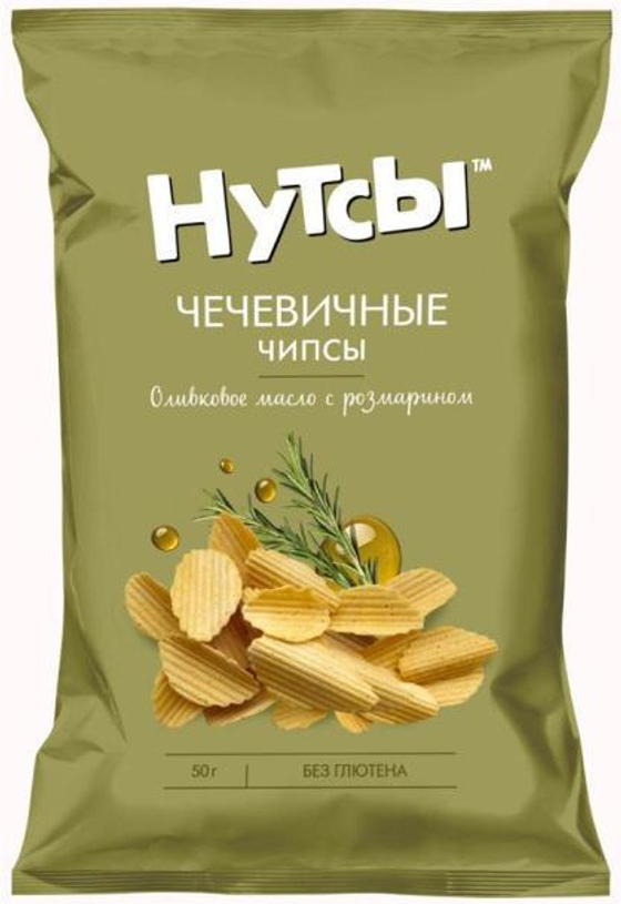 Чечевичные чипсы со вкусом Оливковое масло с розмарином 50г