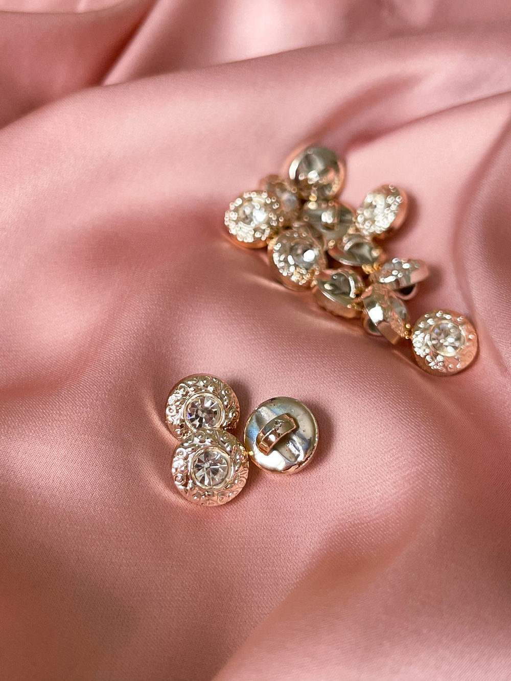 Пуговицы Золото стразы ажур