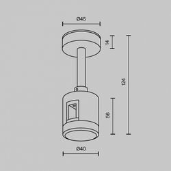 Подвес для трека Maytoni Accessories for tracks Flarity TRA156C-IPC1-B