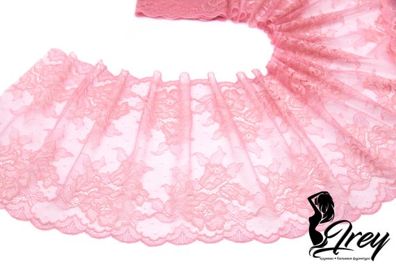 03-201 Кружево эластичное 23 см, пыльно-розовый