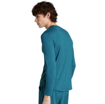 Мужская теннисная футболка с длинным рукавом Wilson Everyday Performance Longsleeve - lyons blue