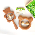 Подарочный набор деревянных погремушек Братец - медвежонок Леснушки