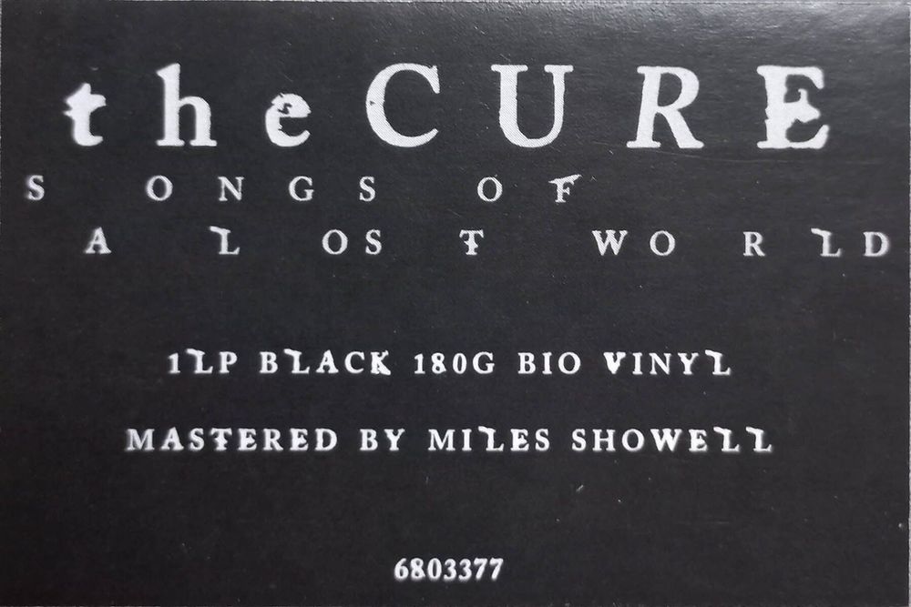 The Cure. Songs Of A Lost World (LP) New 2024. Новая запечатанная виниловая пластинка