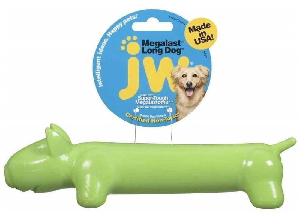 Игрушка J.W. для собак длинная собака суперупругая Мегаласт средняя