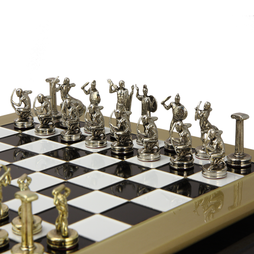 Manopoulos Шахматы сувенирные "Битва Титанов" бронзовые