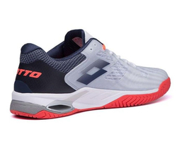 Мужские кроссовки теннисные Lotto Mirage 100 Speed - all white/navy blue