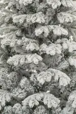 Заснеженная елка с гирляндой «Аляска» (Литая+пвх) 240 см / 2,4 м