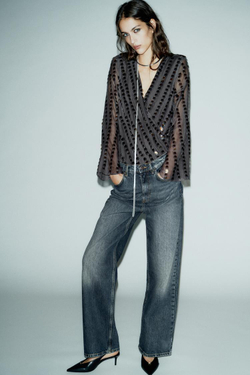 ZARA БОДИ С ПАЙЕТКАМИ, СВИНЦОВЫЙ