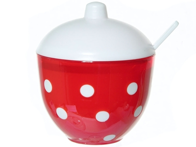 Сахарница "Marusya", красный полупрозрачный