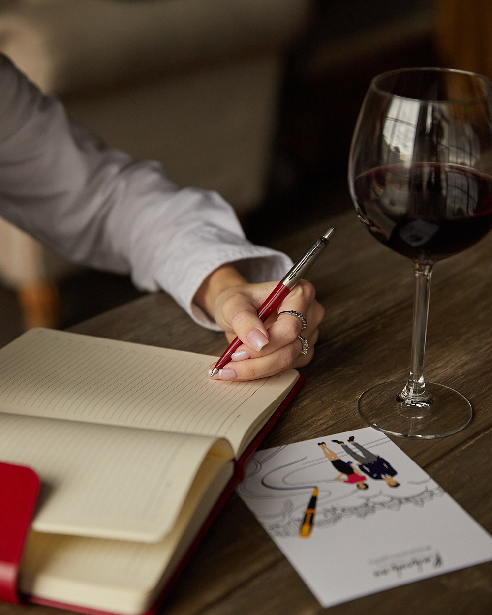 Подарочный набор с гравировкой: Ежедневник недатированный и Шариковая ручка Parker Jotter K160, цвет: Blue