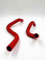 Патрубки отопителя ВАЗ 2190 Гранта, Калина-2 силикон красный 2 шт