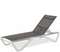 Шезлонг алюминиевый Wave, белый, тортора
