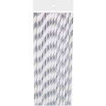 Трубочка для коктейля «Праздник» 19,5 см d-6 мм (набор 25 шт), Серебро