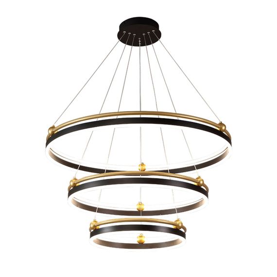 Подвесная светодиодная люстра Crystal Lux FERNANDO SP158W LED BLACK/GOLD