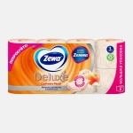 Туалетная бумага Zewa Deluxe Персик 3 слоя 8 рулонов в ассортименте