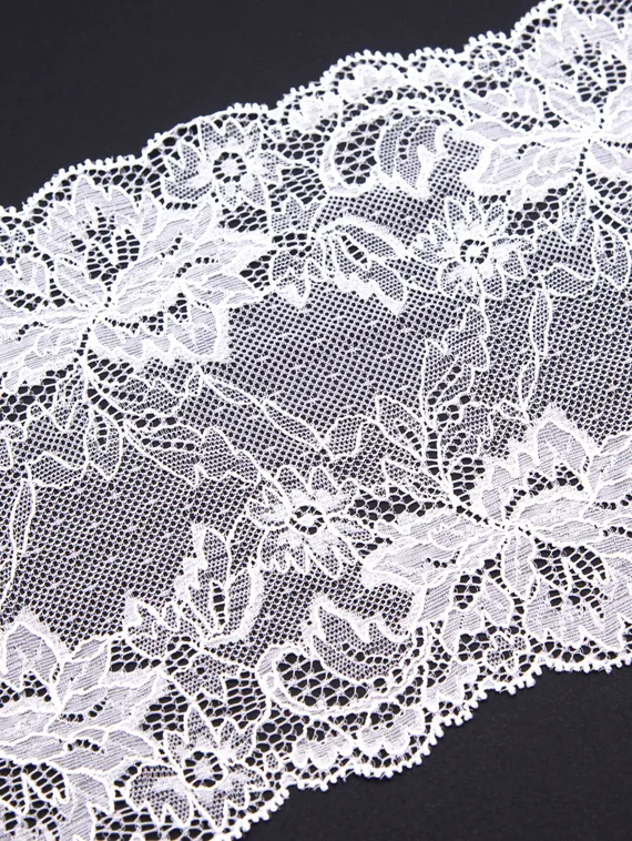 03-191 Кружево эластичное 16,5 см, белый 001