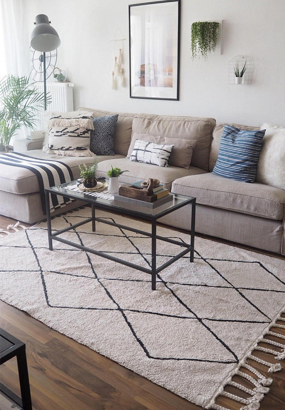 Ковер Lorena Canals Bereber Берберский черно-белый бежевый 140х200 см