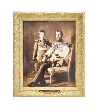 Фотография на холсте Царь Николай II с Царевичем
