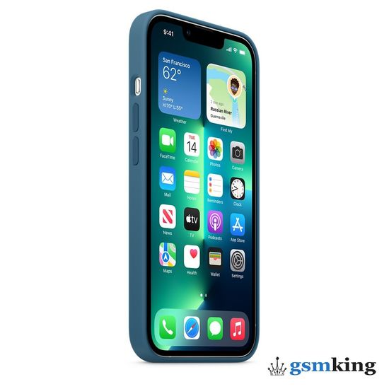 Apple Silicone Case with MagSafe iPhone 13 Pro Blue Jay «Полярная лазурь» MM2G3ZE/A
