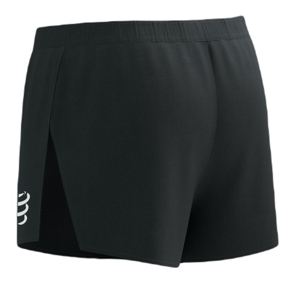 Мужские теннисные шорты Compressport Racing Split - черный