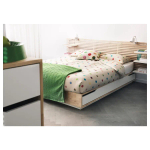 Основание двуспальной кровати - IKEA MANDAL, 200х160 см, береза/белый, МАНДАЛЬ ИКЕА