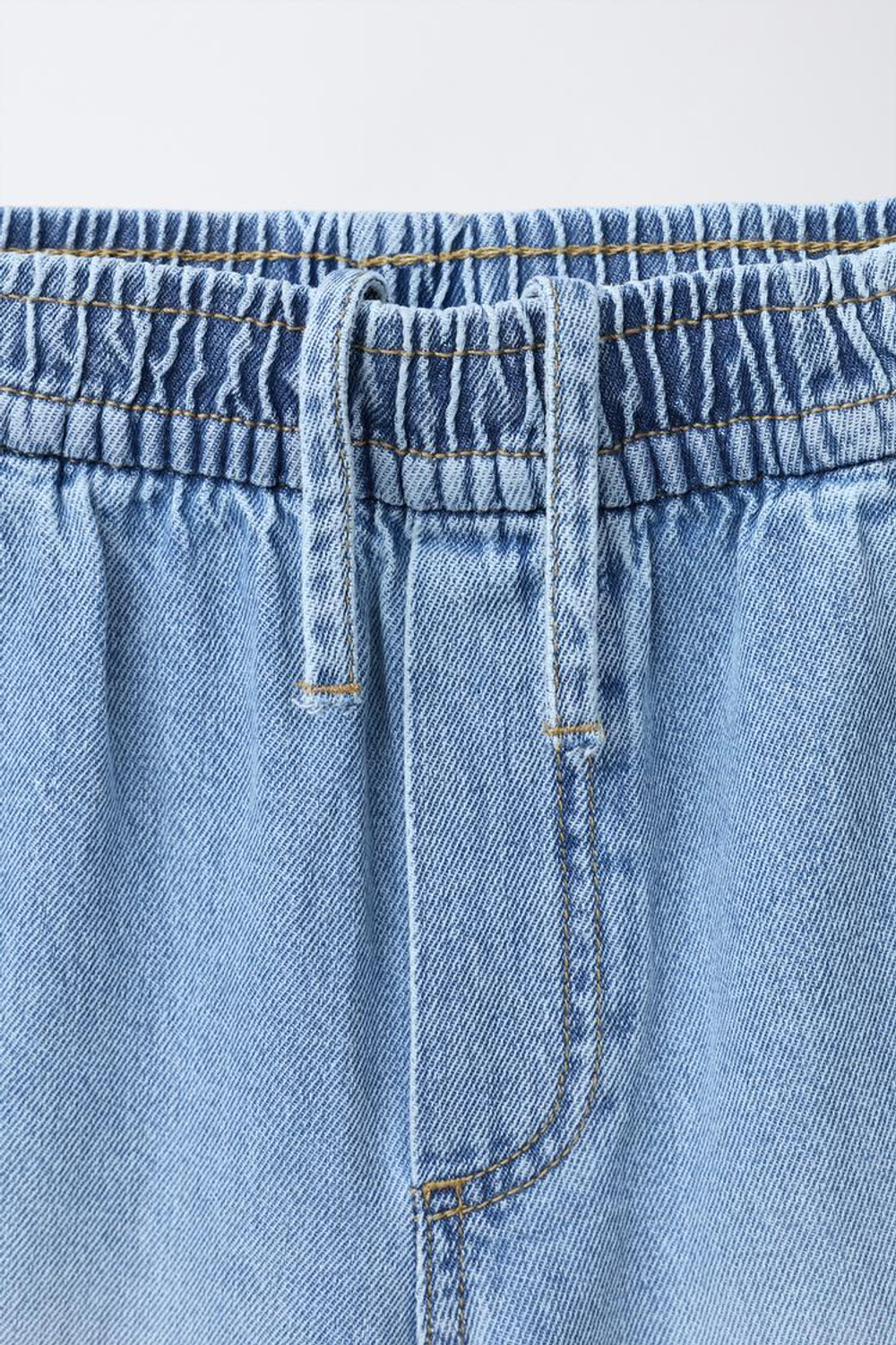 ZARA ДЖИНСОВЫЕ ШОРТЫ BAGGY CARPENTER, СИНИЙ