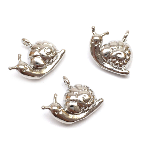 Подвеска "Улитка" 10х9 мм, родий