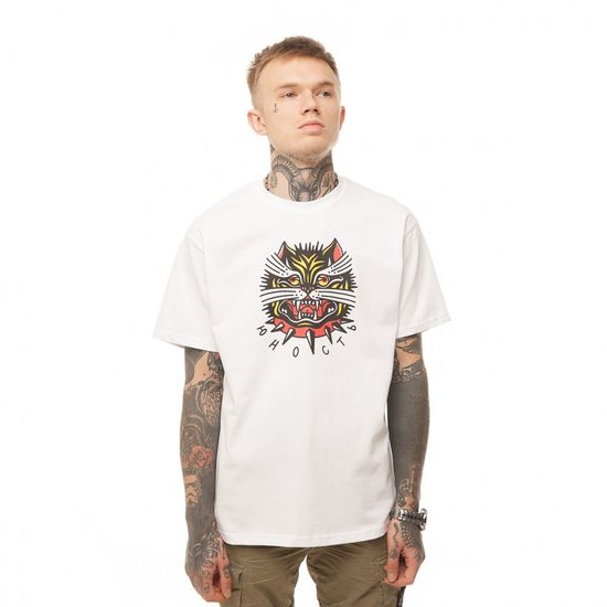 Футболка ЮНОСТЬ Безумный кот Белый