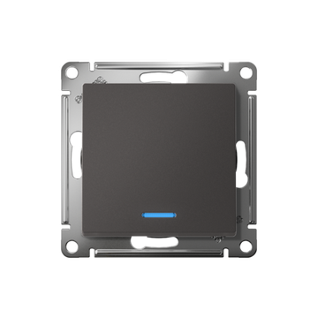 Выключатель 1-кл. AtlasDesign (сх. 1а) 10AX с подсветкой механизм базальт SE ATN001413