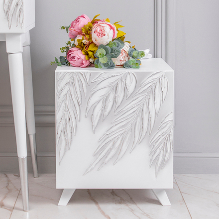 Тумба прикроватная Тропик Сканди Айс Сильвер правая