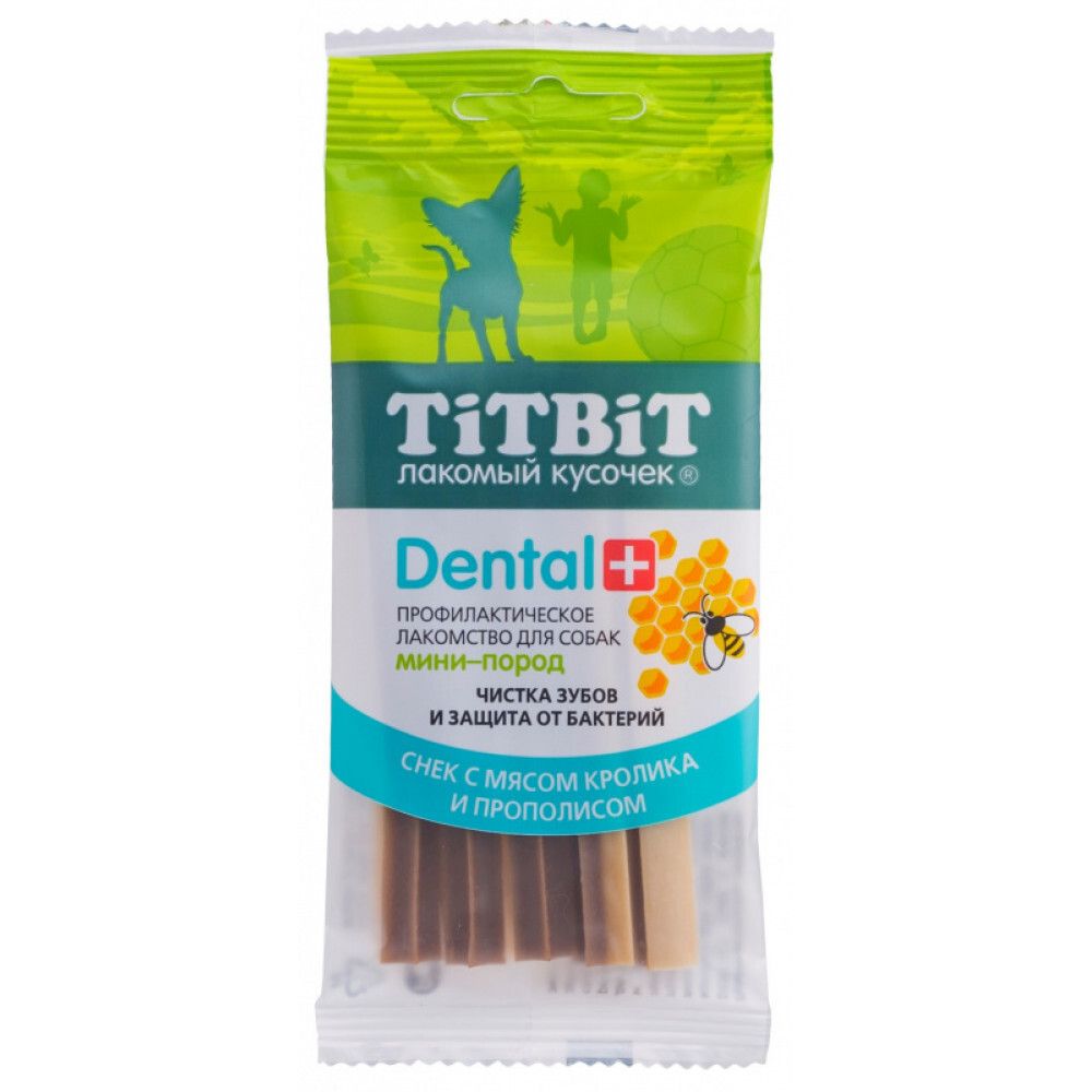 TiTBiT Жевательный снек Dental+ для собак мелких пород, Кролик