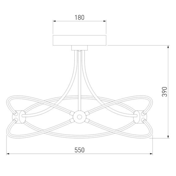 Потолочный светодиодный светильник Eurosvet Petto 90246/6 хром
