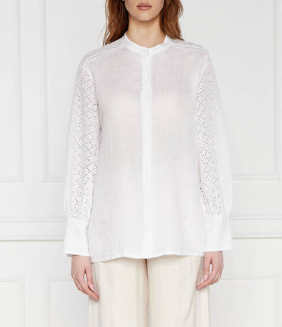 Льняная рубашка Beliah BOSS BLACK - белый(50512761)