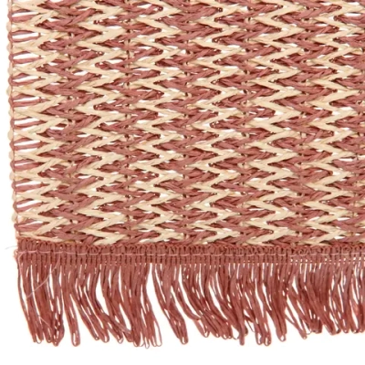 Салфетка на стол 30*45см «Бохо» плетеная, розовая