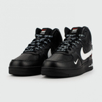кроссовки Nike Air Force 1 Mid Black / White Swoosh Winter
