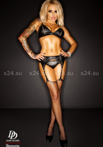 Комплект с поясом из матовой кожи Amanda S (42) (Цвет: черный)