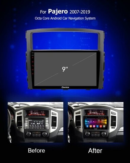 Магнитола Mitsubishi Pajero 4 2006-2022 - Carmedia OL-9566 Android 10, 8-ядер, 4G SIM-слот