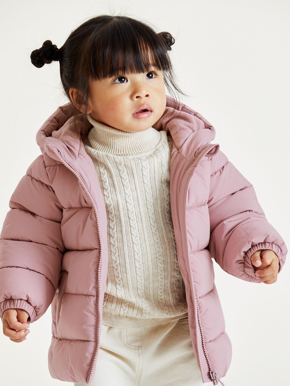 Куртка утепленная с капюшоном для девочки Next D51-934, Розовый