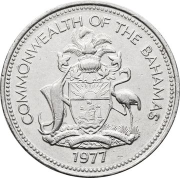 25 центов 1977 Багамские острова