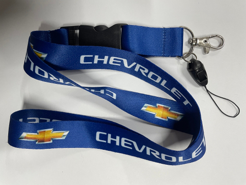 Chevrolet (синий) / Брелок, шнурок для ключей на шею Chevrolet (Шевроле), ланъярд, крафт, синий (1 шт)