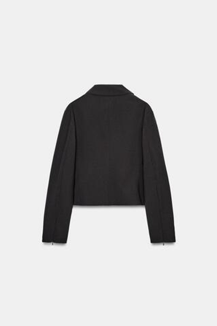 ZARA КУРТКА В ПОЛОСКУ С МОЛНИЯМИ, КОРИЧНЕВЫЙ