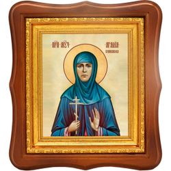 Агафия Крапивникова преподобномученица. Икона на холсте.