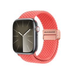 Эластичный ремешок красного цвета (Guava) от Dux Ducis для смарт часов Apple Watch размером 42, 44, 45, 46, 49MM, серия Strap (Mixture Pro Series)