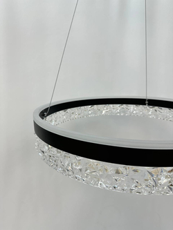 Люстра подвесная светодиодная Lanbos, 62 Вт LED, до 20 кв м, черная