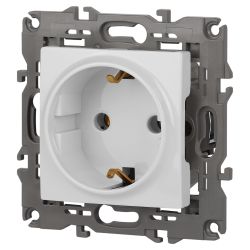 14-2101-01 ЭРА Розетка 2P+E Schuko, 16A-250В, IP20, Эра Elegance, белый | Elegance Белый