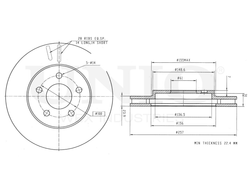 Диск тормозной передний UNIO BRD-20339