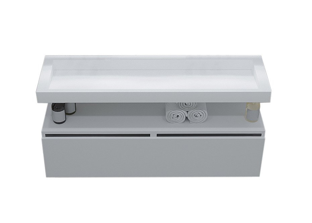 Нижняя тумба Armadi Art VALLESSI UNO-S 140 белый глянец